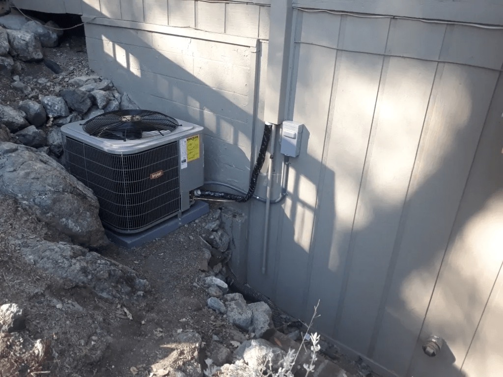 Carrier air conditioning condenser repaired at a San Jose home